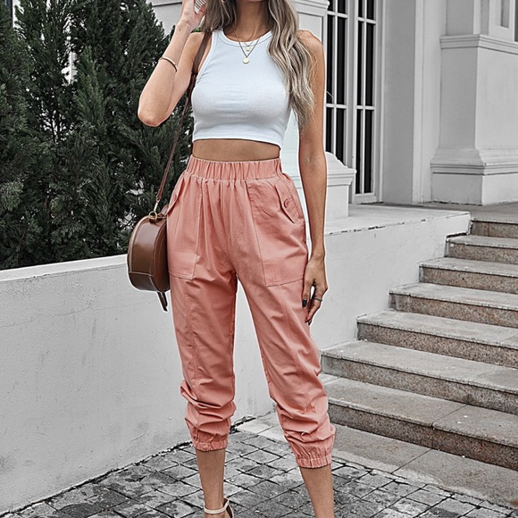 Elastic Waist joggers with pockets - Picture 5 of 5